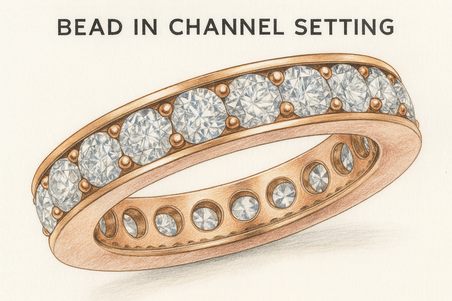 bead in channel setting jewelry term glossary