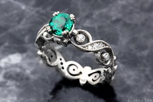 emerald engagement ring