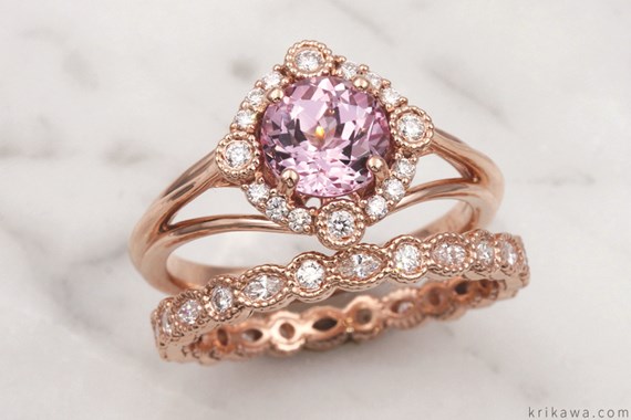 Lab Sapphires in Engagement Ring