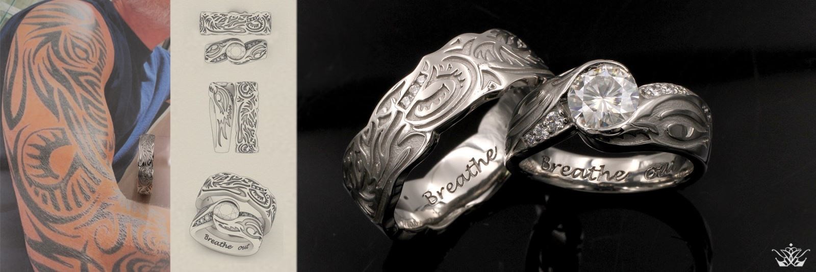 unique mens wedding bands, male diamond rings and man engagement rings