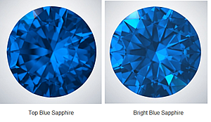 top and bright blue sapphires