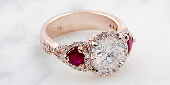 Vintage Old World Engagement Ring with Moissanite